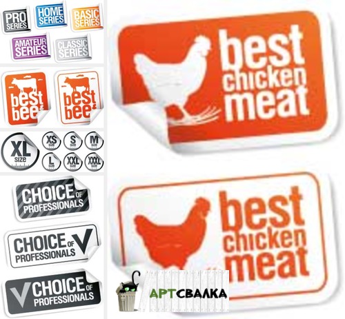 Стикеры и наклейки на мясо  | Stickers and labels on meat